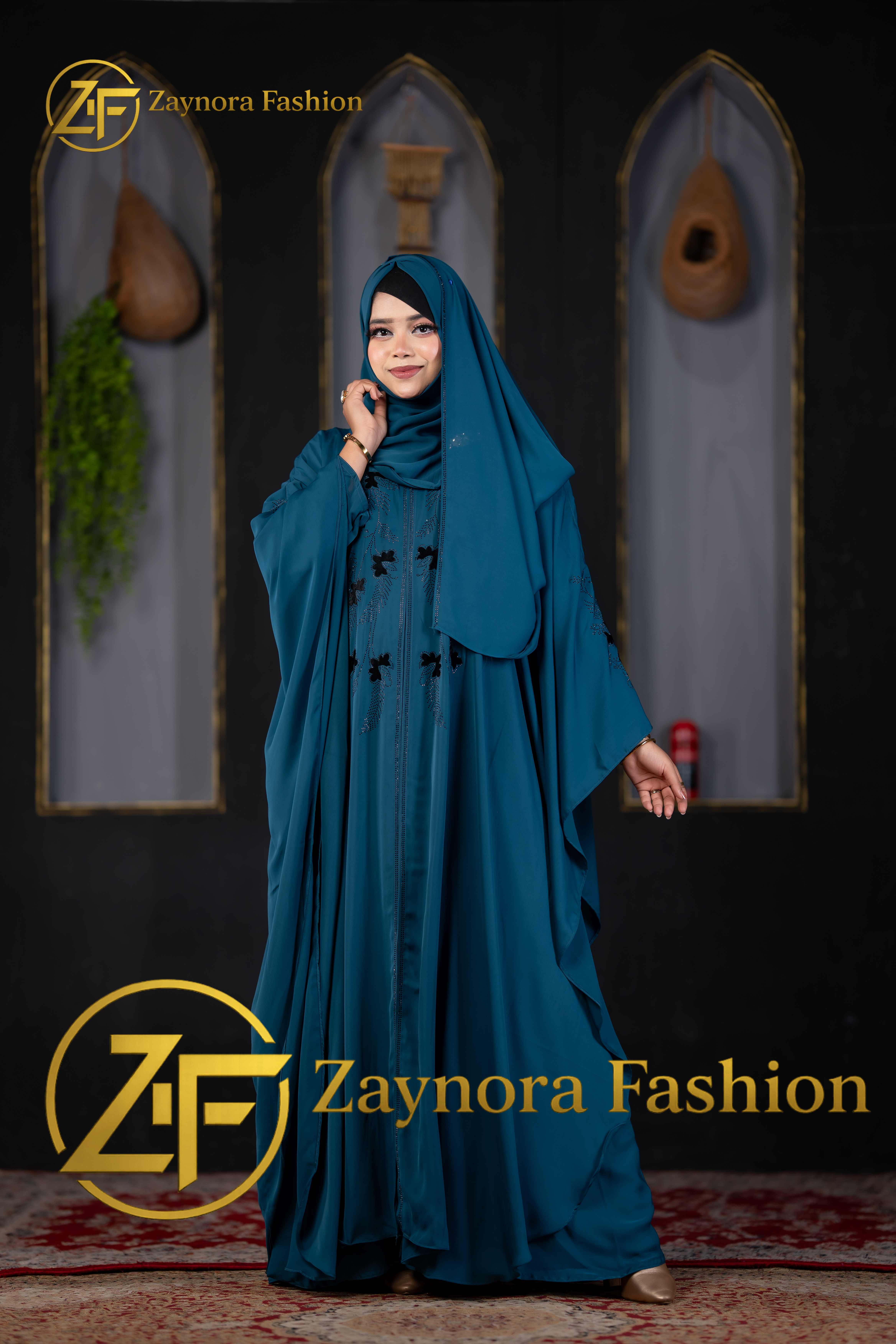 Valbet Abaya Color Sea Green